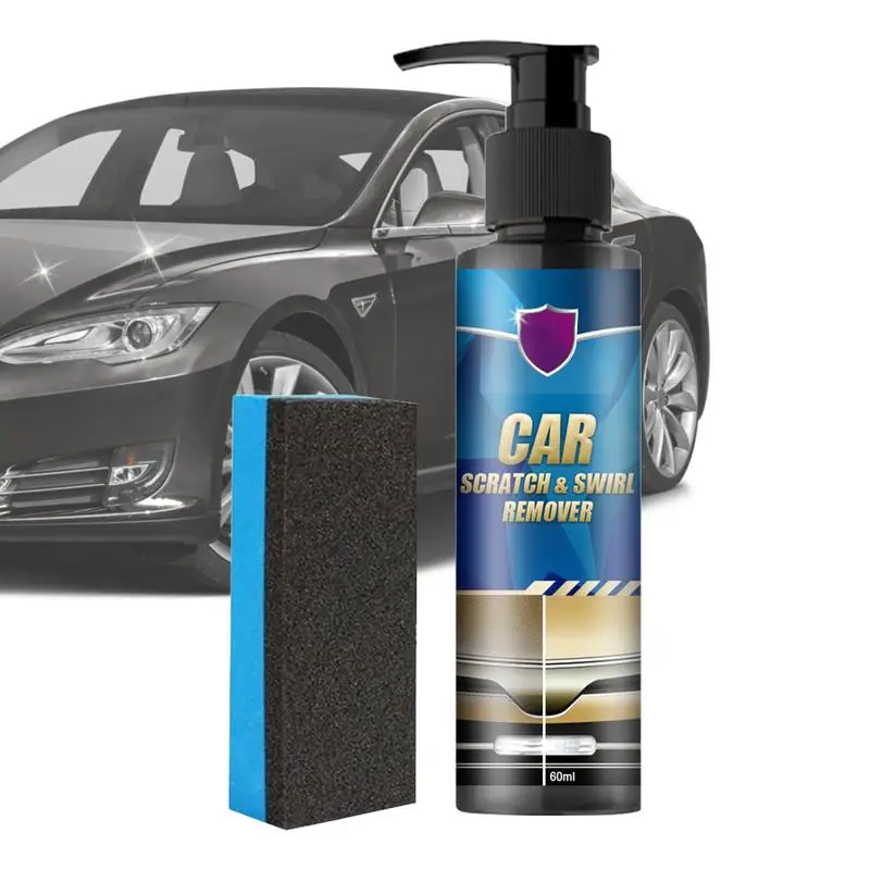 

Paint Scratch Remover 60ml Paint Car Polishing Scratch Remover Vehicles Any Color Paint Light Scratches Fix Liquid With Sponge