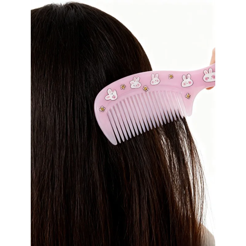 1pcs Cute Plastic Comb for Women and Kids Portable Detangling Hair Brush for Home Use Dormitory Travel Stylish Design