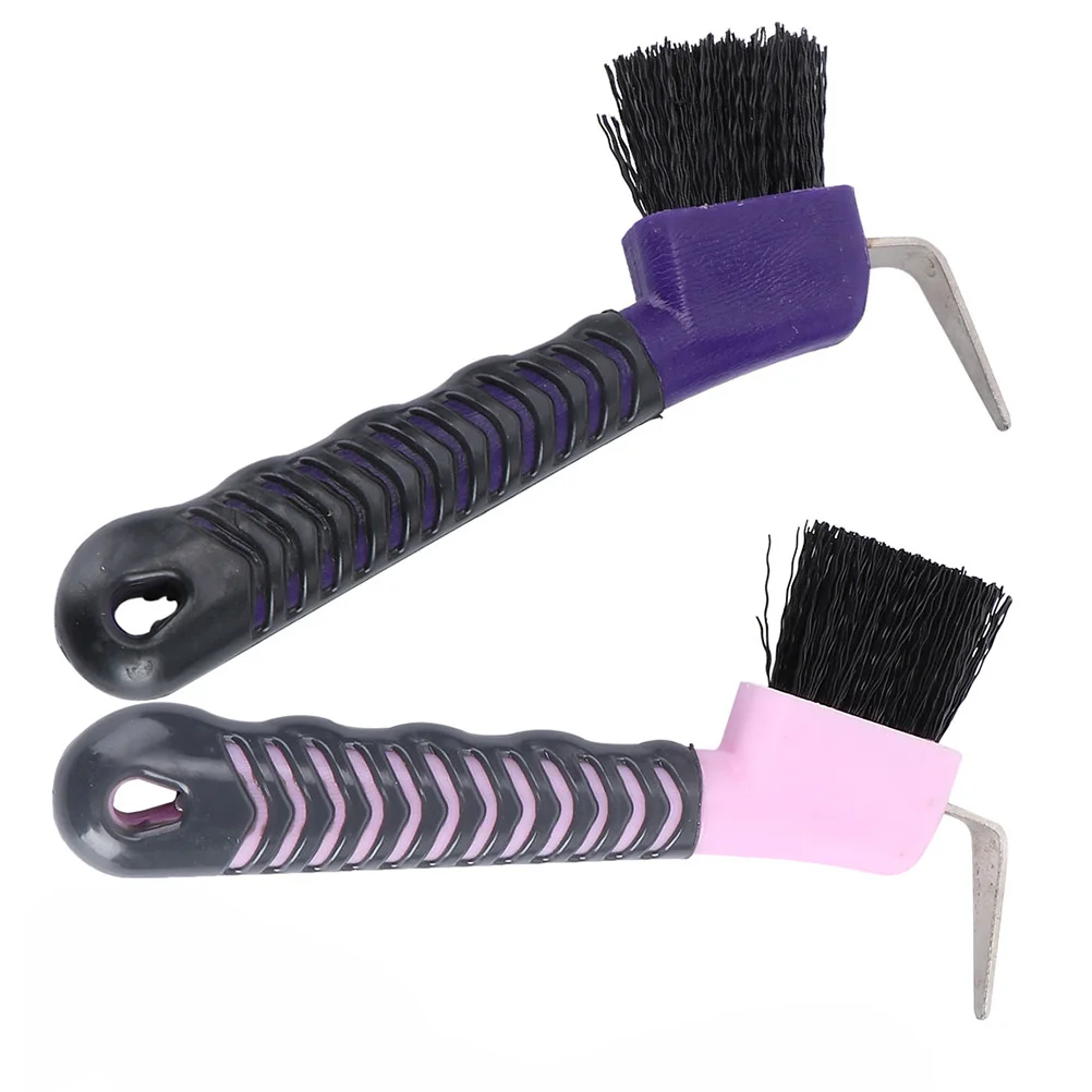 2PCS Grip Hoof Horse Hoof Hook with Brush for Horse Hair Grooming Horse Hoof Horse Grooming Tool
