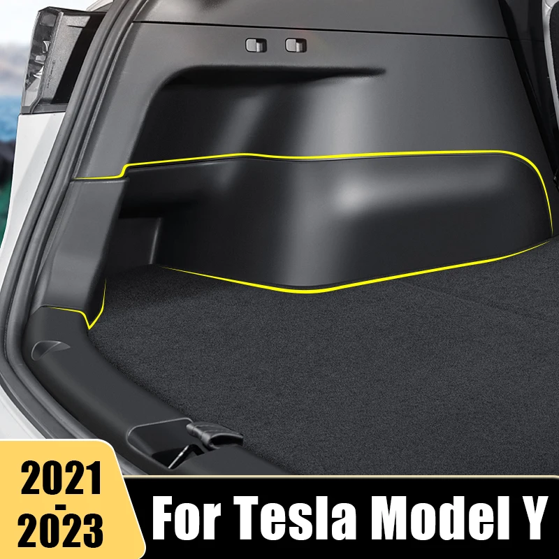 

ABS Rear Trunk Side Guards Protector Plate Corner Protection Shell Inner For Tesla Model Y ModelY 2021 2022 2023 Car Accessories