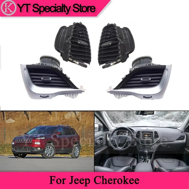 Kamshing 1pc Air Conditioner Vent For Jeep Cherokee A/C Grille Outlet Dashboard Air Conditioning Outlet