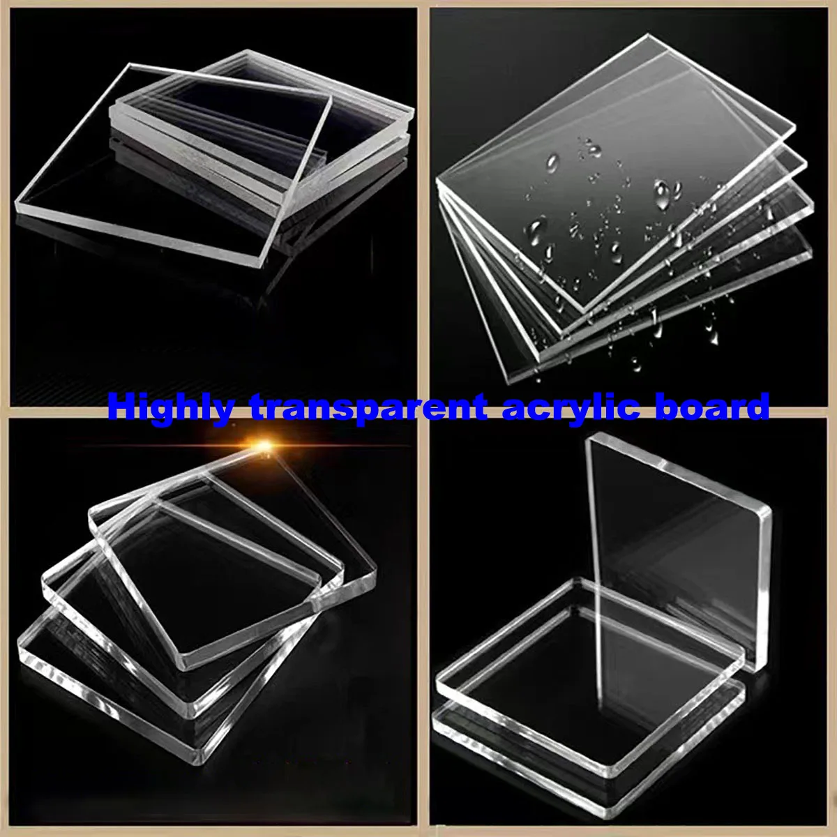 Thick 1mm-15mm High Transparency Acrylic Sheet Board Organic Glass Polymethyl Methacrylate 100*100
