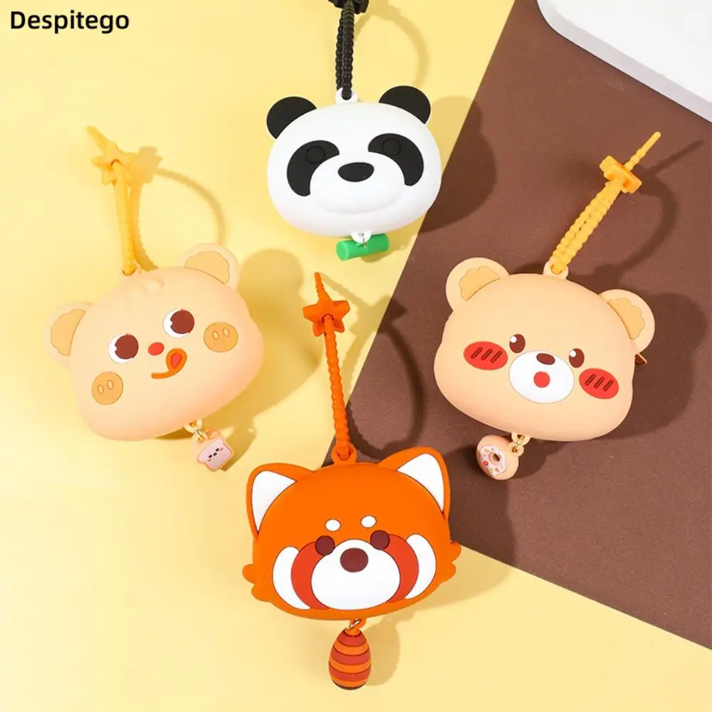 Cute Animals Silicone Coin Purses Storage Bag Pendant Keychains Pouch Female Cartoon School Bag Ornament