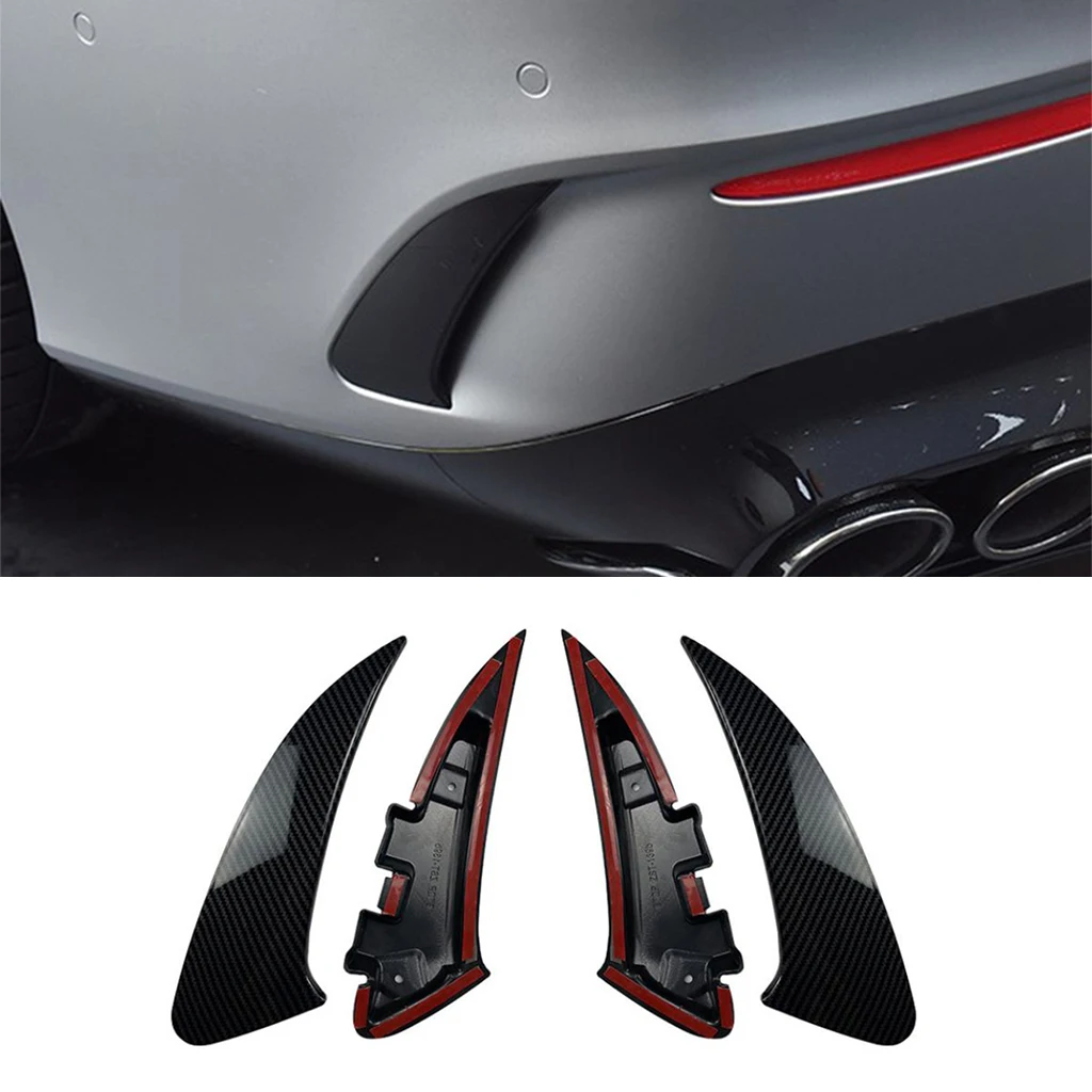 For Mercedes-Benz CLA-Class C118 CLA200 CLA220 CLA250 AMG 2020+ Rear Bumper Splitter Lip Body Kit Spoiler Air Vent Cover Canard