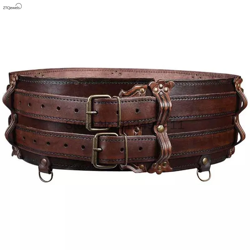 Herren Ritter Cosplay Gürtel Harness Gothic Steampunk Leder Schärpe Knoten Gürtel Halloween Taille Zubehör Bund