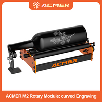 ACMER M2 Universal Rotary Roller Y-Axis 4-Level Diameter Adjustment Extended Engraving Length for Laser Engraver Curved Objects