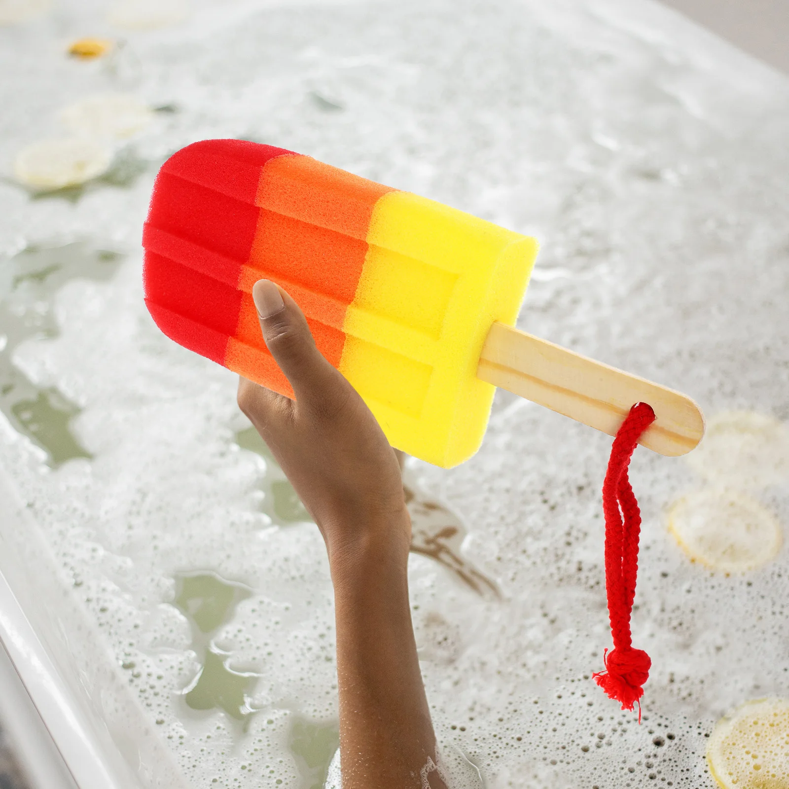 

Shape Shower Sponge Body Wash Scrubber Exfoliating Bath Ball For Kids Women Travel Portable Lightweight