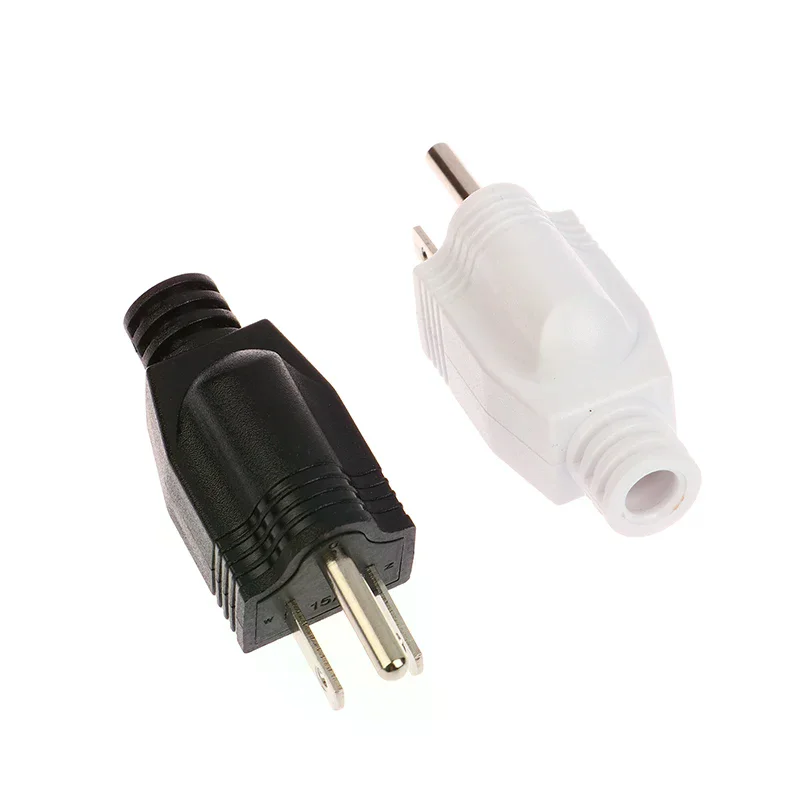Detachable Plug American 15A AC Electrical Power Male Plug Adaptor Adapter Wire Rewireable Extension Cord Connector American