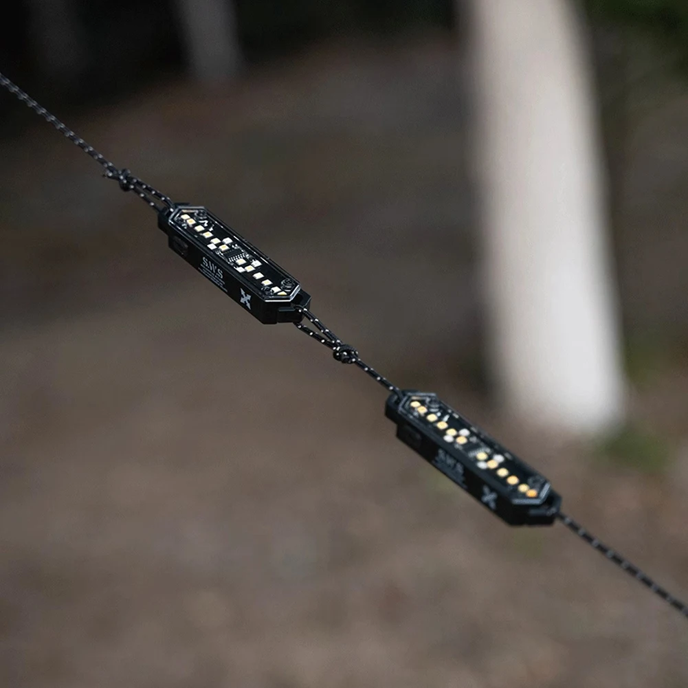 Spia per corda antivento IPX4 Lampada per tenda impermeabile con regolazione continua della corda antivento Luce decorativa per picnic da campeggio all'aperto