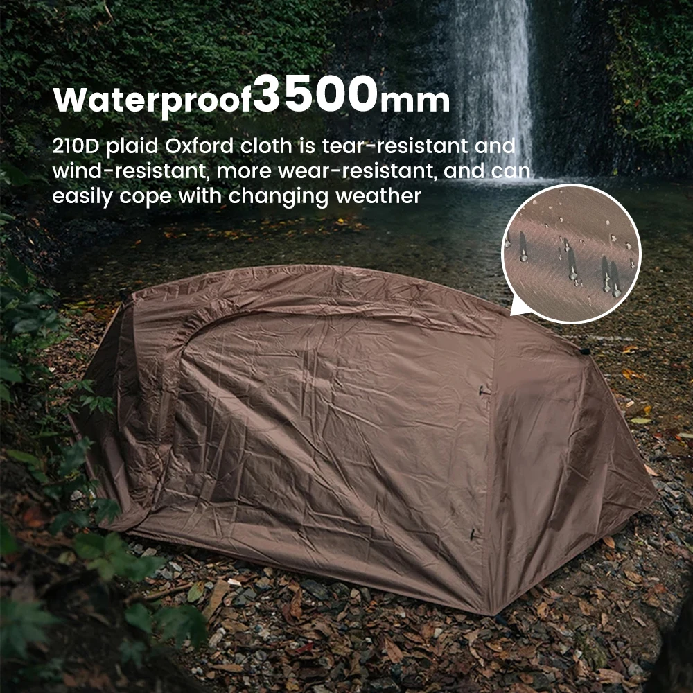 Sonuto-Camping Tent For Single Person Lightweight Nylon Tent Tactical Shelter With Mosquito Net Anti-Mosquito Waterproof Field