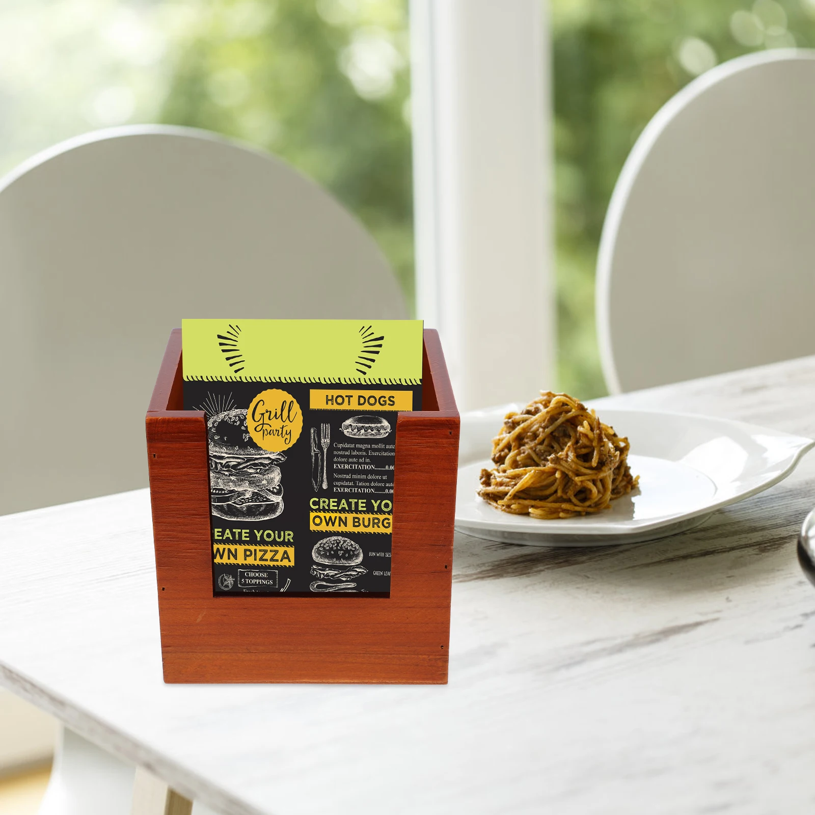 

Wood Recipe Card Holder Wooden Storage Box Vintage Kitchen Organizer Recipe Storage Container Multifunctional Organizer