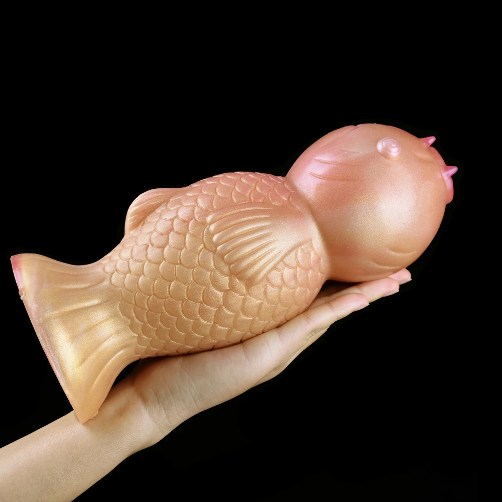 FAAK Fantasy Big Knot Anal Plug Multi Color Thick Butt Sex Toys With Suction Kio Fish Style Huge Dildo Silicone Erotic Products