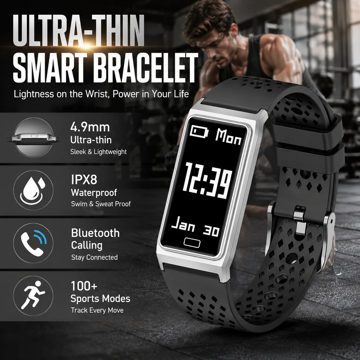 2026 Smart Watch Men Heart Rate Health Monitor IPX8 Waterproof Sports Fitness Tracker Watch Women Pedometer Smartwatch For Man
