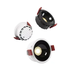 Anti-glare Recessed Ceiling Downlight lamp 5W 7W 9W 12W 15W 18W honeycomb cob led spot lights Ceiling Fixtures Lighting 85-265V
