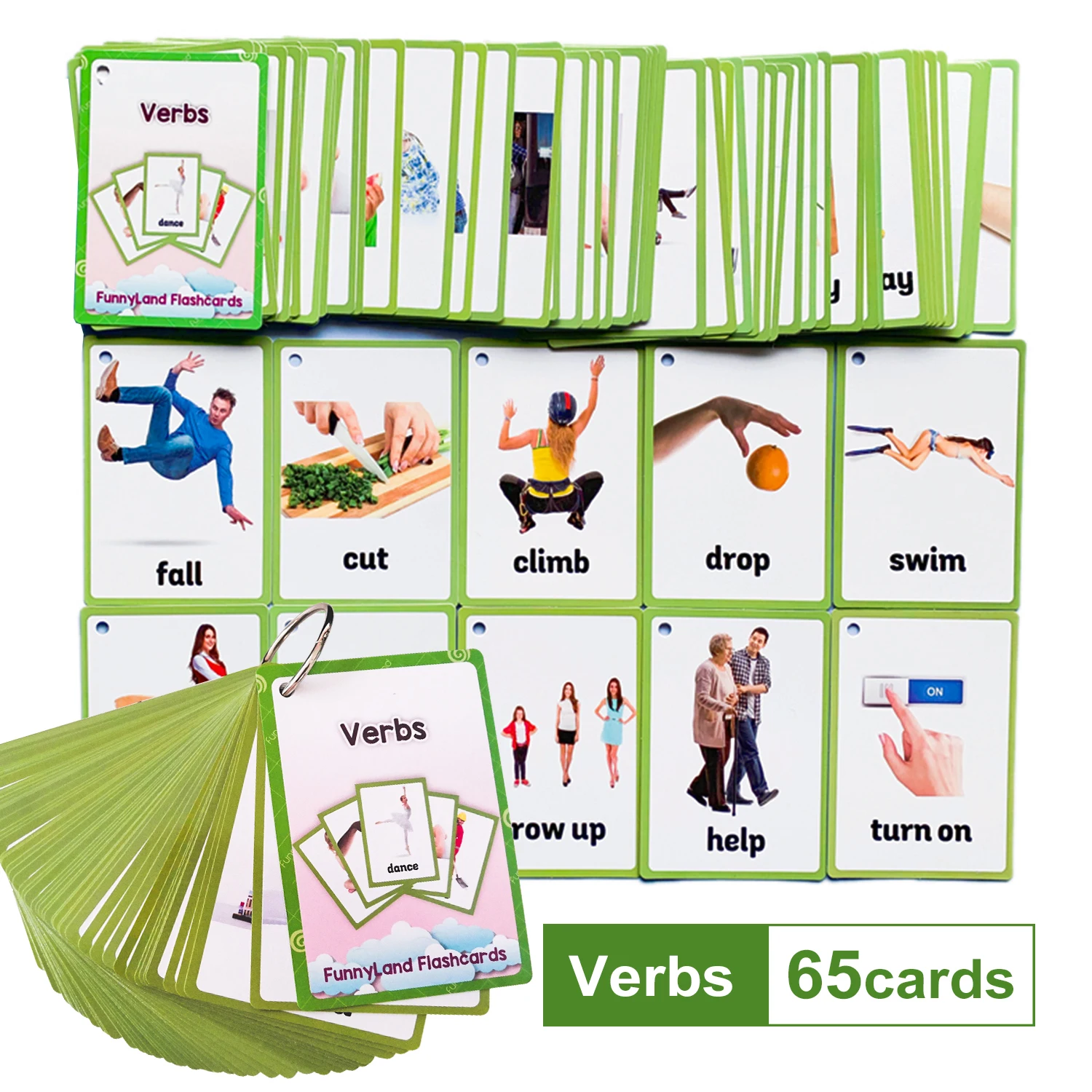 Kids Montessori Educativos Children Fun English Word FlashCards Baby Learning Educational English Card Table Game Puzzle CARDS