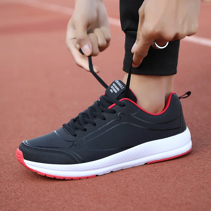 Men's Casual Sports Shoes Leather Waterproof Anti-slip Cushioning Basketball Outdoor Lightweight Breathable Men's Sports Shoes