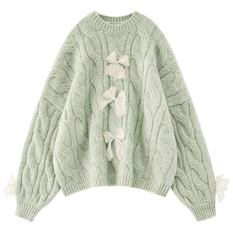Bow Decoration Thickened Knit Sweater Pullover Slim Fitting Suspender Dress Two-piece Elegant Women's Party Dress