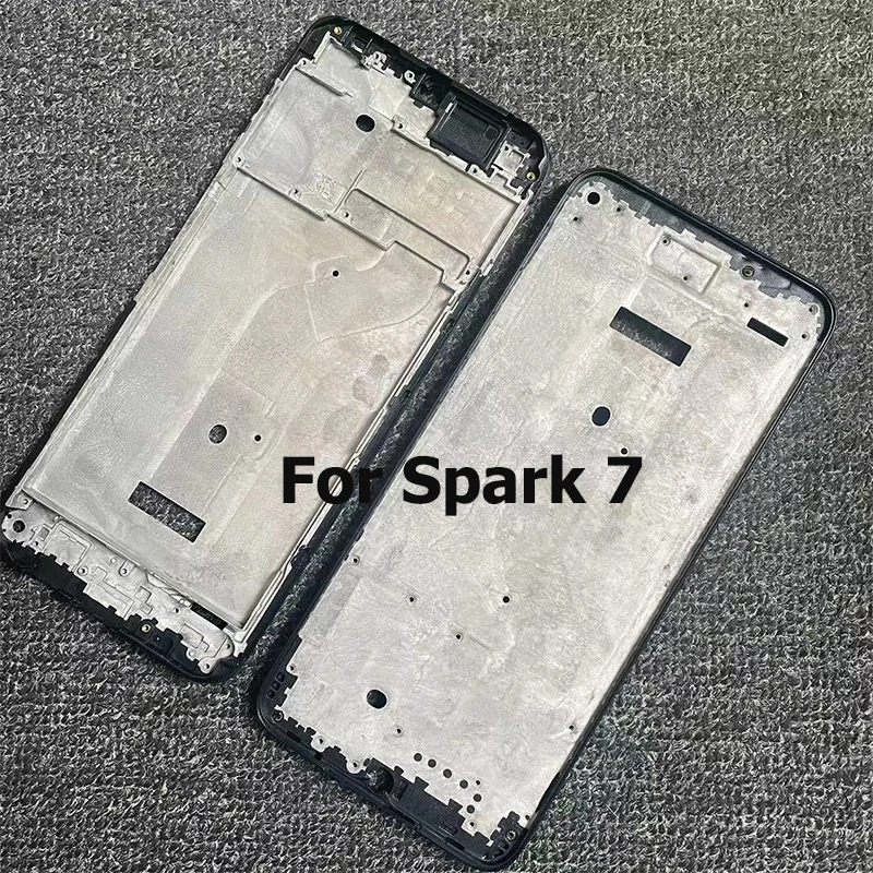 Metal Frame Housing Middle Frame LCD Bezel Plate Panel Chassis Phone Metal For Tecno Spark 7 7P 7T Pro KF6 KF7j KF8 KF6p