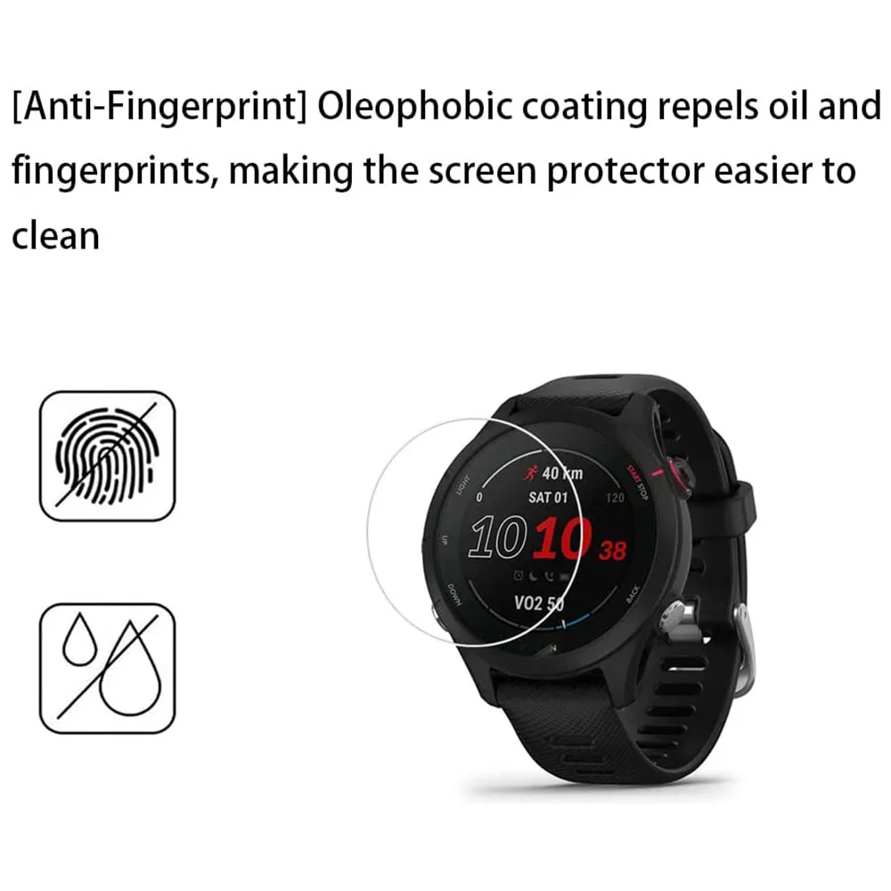 BEHUA الزجاج المقسى HD واقي للشاشة فيلم ل Garmin Forerunner 255 255S Smartwatch أفلام واقية غطاء الملحقات