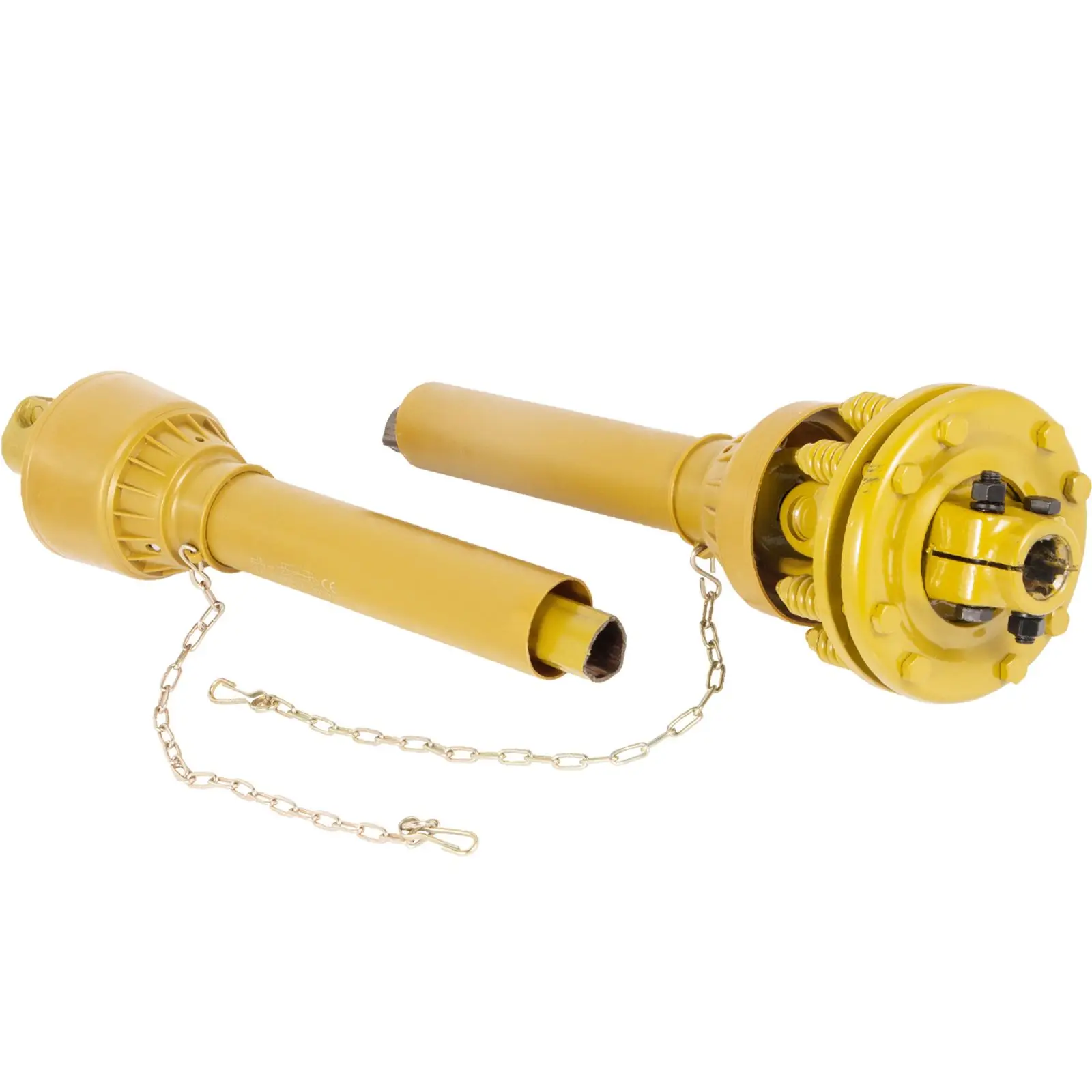 PTO Shaft, 1-3/8\" Drive, 6 Spline Both Ends Driveline, Series 4 Tractor, 31.5\"-41\" Brush Hog, Yellow with Slip Clutch for