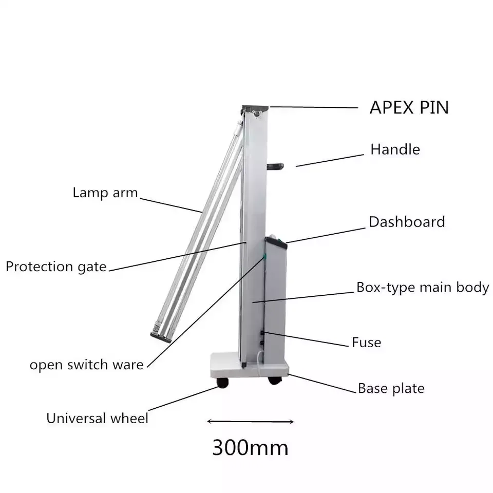 Hospital Removable Ultraviolet Lamp kill virus Disinfection UV Germicidal Sterilization UV Air Sterilizer Lamp Trolley price