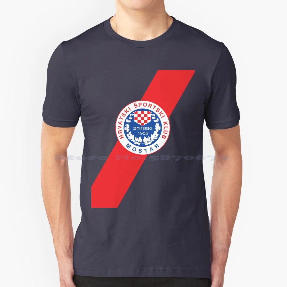 Zrinjski Mostar Footbal Fans Ultras Hooligans Croatia T Shirt 100% Cotton Tee Ultras Zrinjski Fans Love Zrinjski Mostar My