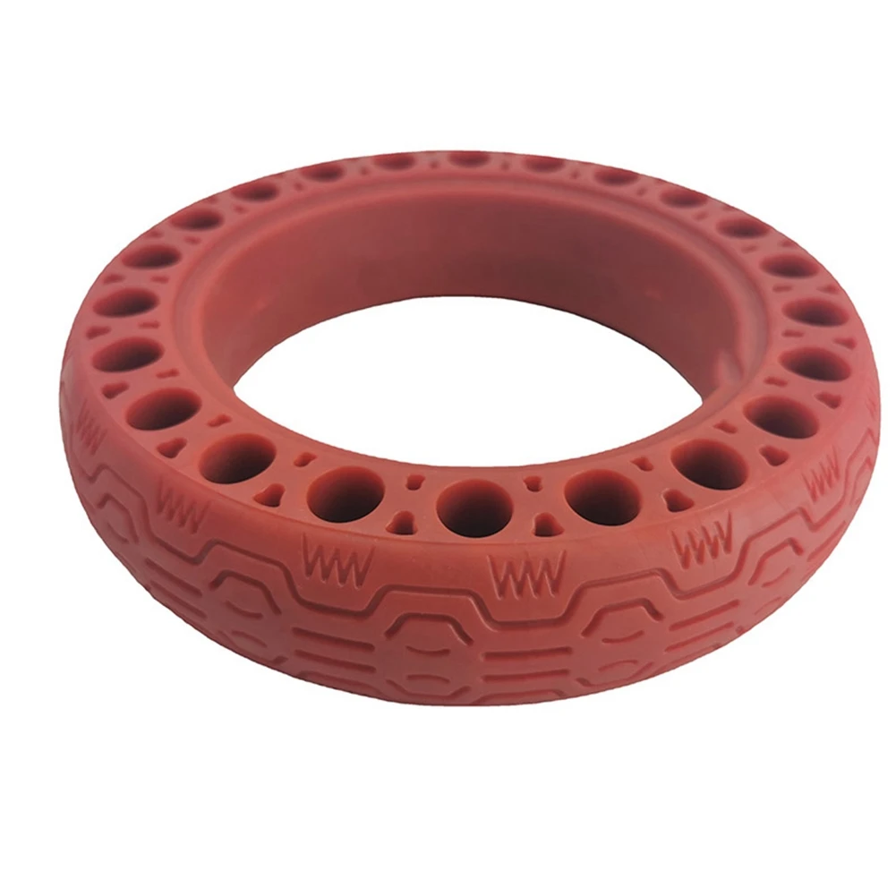 10 Inch Rubber Solid Tires for Ninebot Max G30 Electric Scooter Honeycomb Shock Absorber Damping Tyre Red