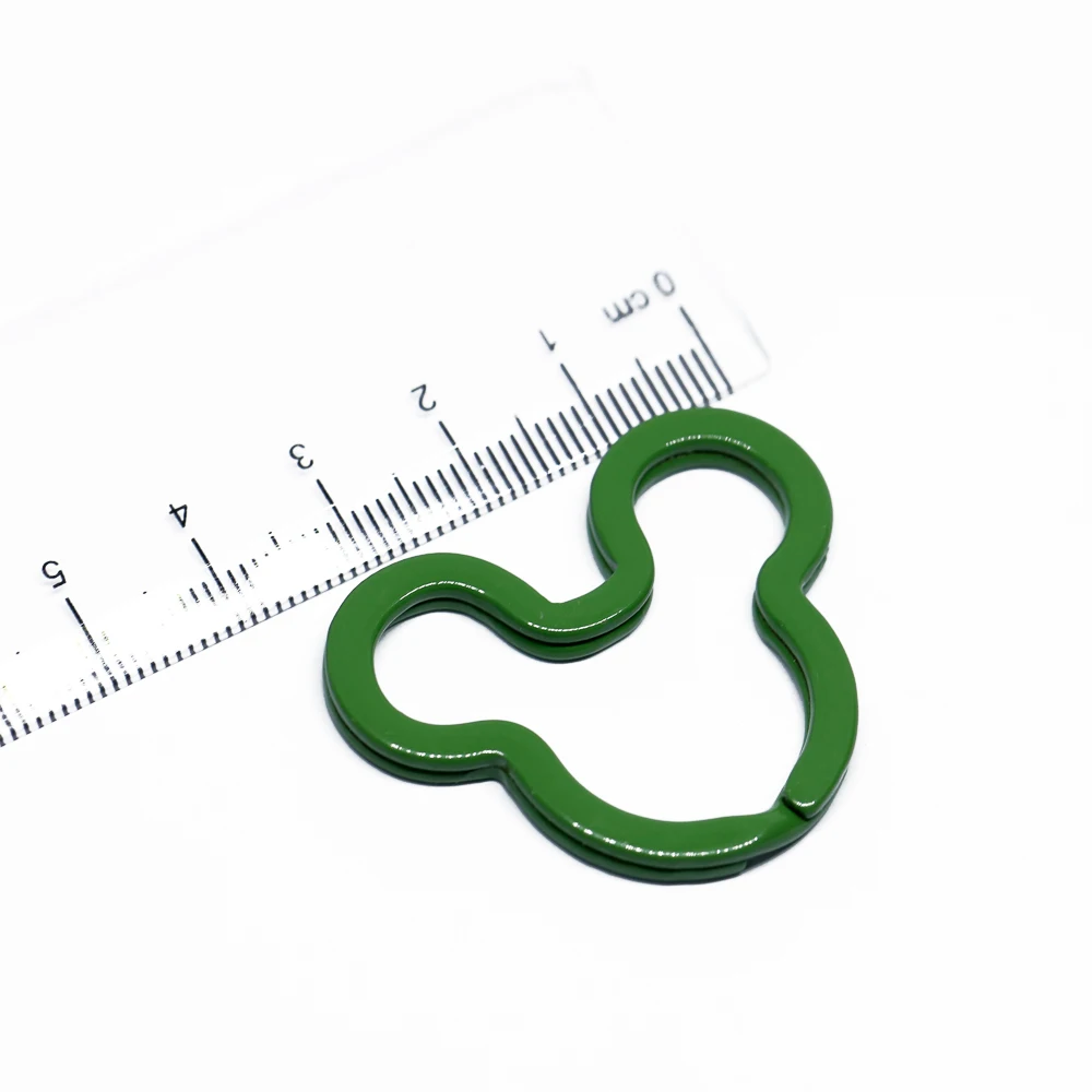 10pcs Koala Shape Candy Colors Spray Paint Metal Colorful Cute Key Rings Connectors For DIY Keychain Rings Jewelry Making