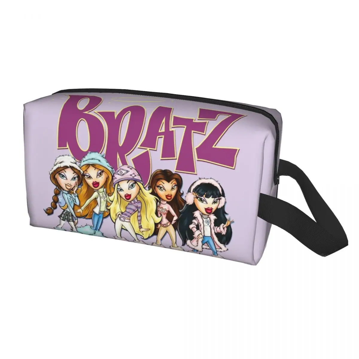 Cartoon Sexy Bratz Rock Angelz Travel Cosmetic Bag Cartoon Manga Anime Toiletry Makeup Organizer Lady Beauty Storage Dopp Kit