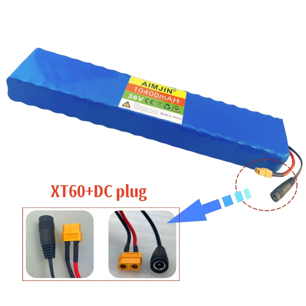 10S4P 36V 10400mAh electric scooter lithium battery 18650 battery pack 36V 10.4Ah electric scooter battery