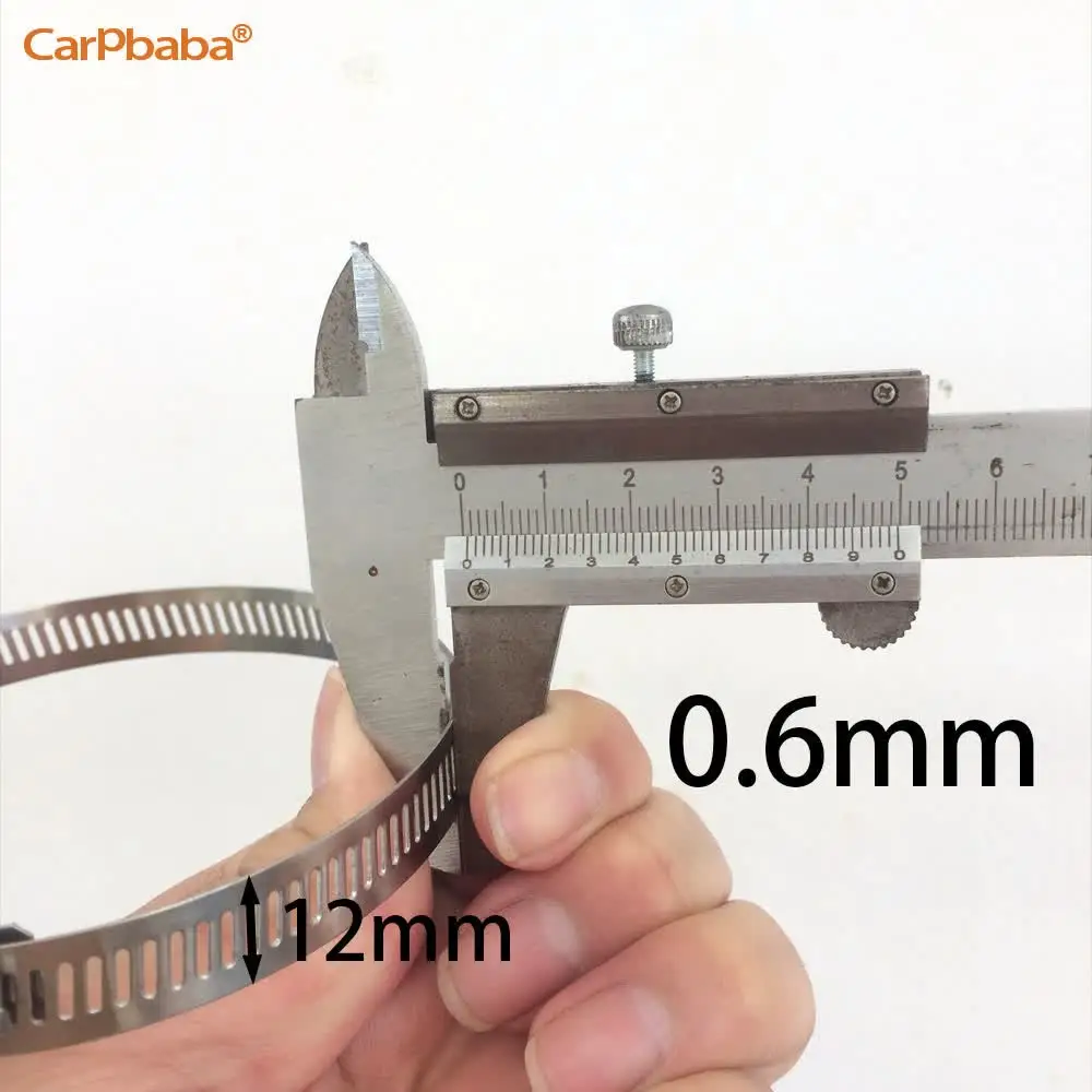 3Pcs 304 Stainless Steel  0-100/200/300mm Hose Clips Pipe Clamps Stainless Steel Hoop Clamp HoseAutomotive Pipes Clip Hoop Ring
