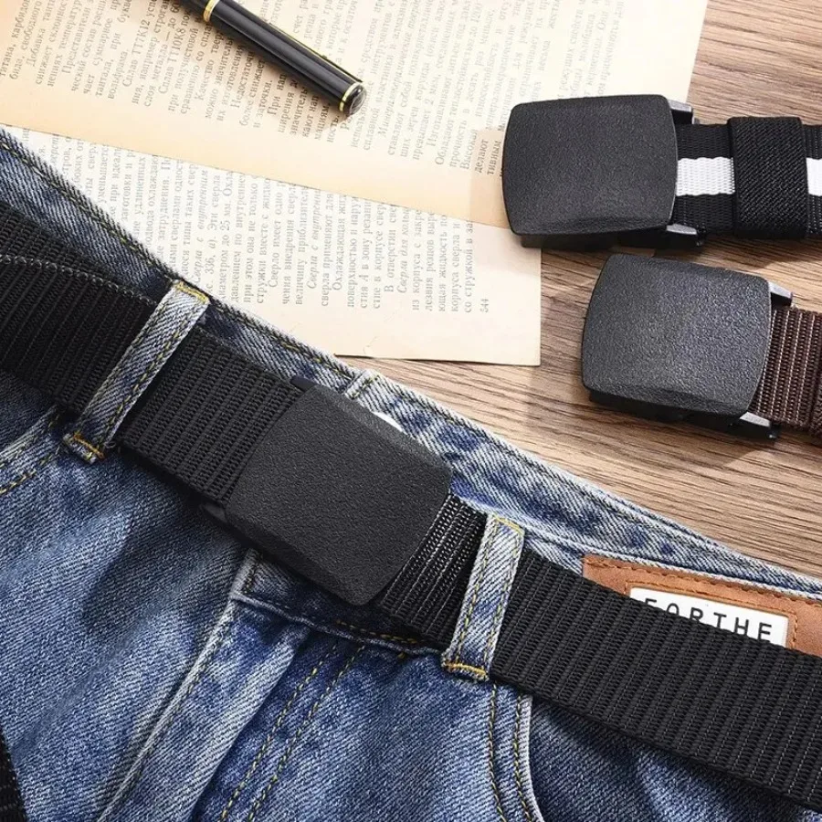 Canvas Nylon Outdoor Student Tactical Non-metallic Anti Allergy Military Training Belt Belt Belt Security Check Pants Belt