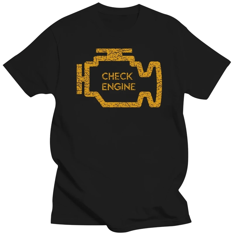 Check Engine T-Shirt Rennfahrer Petrol Head Fun Auto Liebe Racer Driver Car Printed Tee Shirt