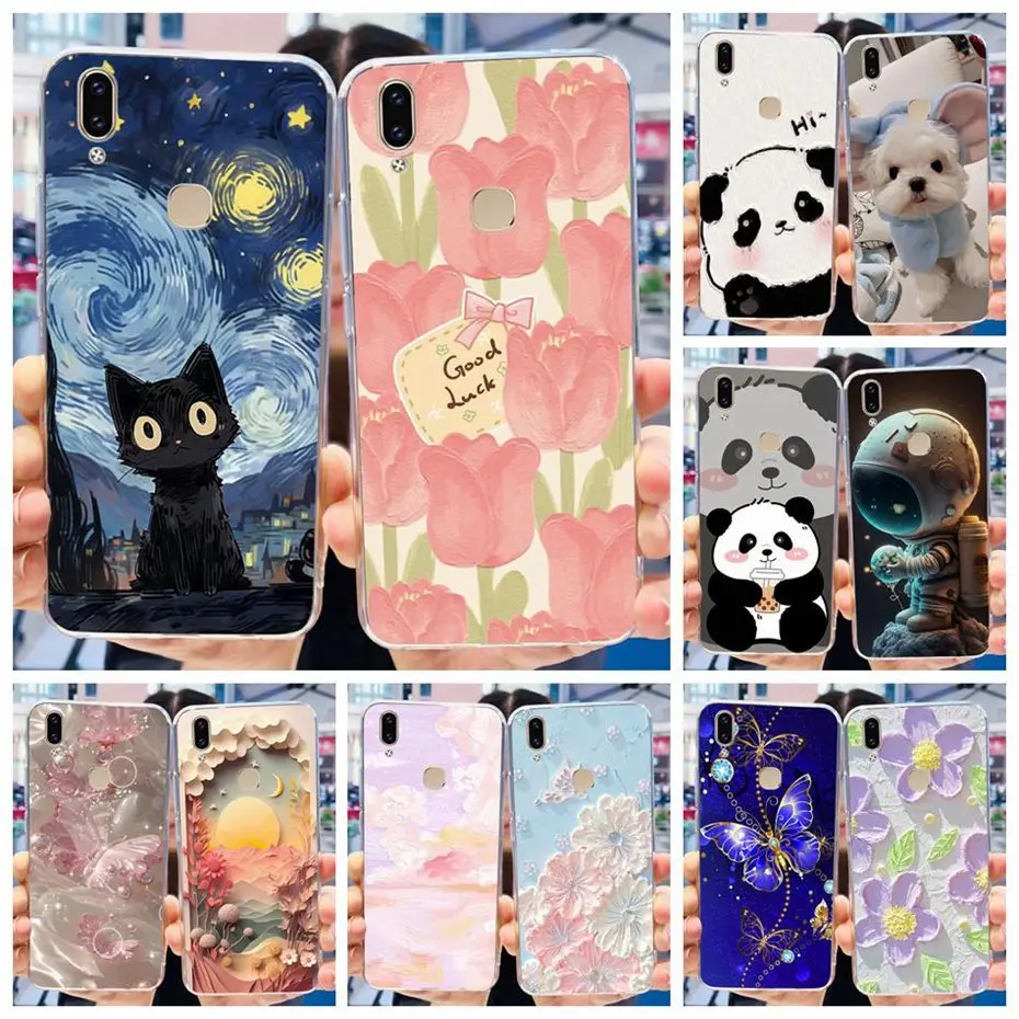 Lovely Printing Case For Vivo V9 V 9 Youth Y85 Z1i Z1 Lite 1851 1723 1726 1727 Soft Silicone TPU Back Cover Phone Cases