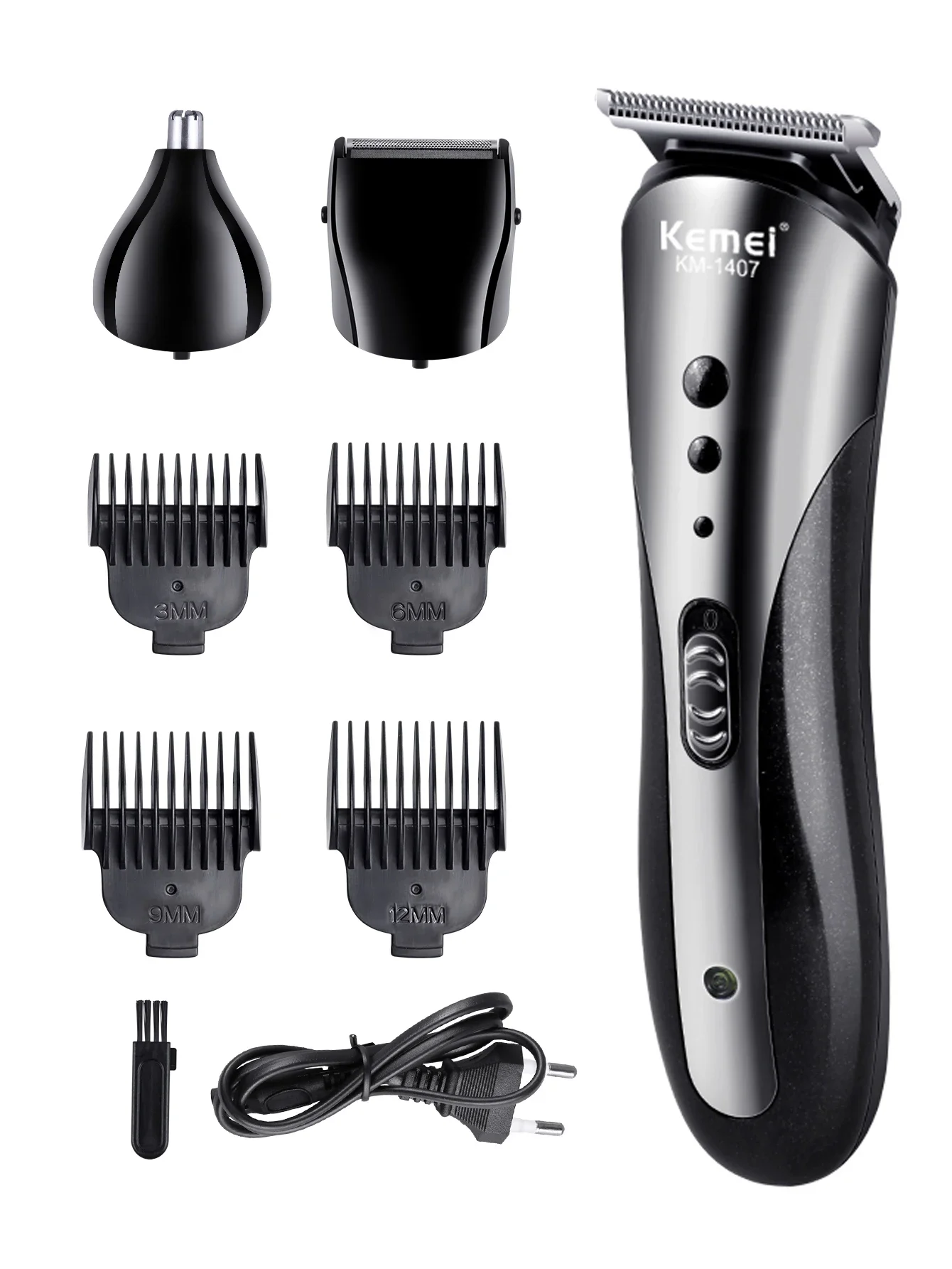 KEMEI Rechargeable Electric Nose Hair Clipper Multifunctional Hair Trimmer Professional Electric Shaver Beard Razor for Men T
