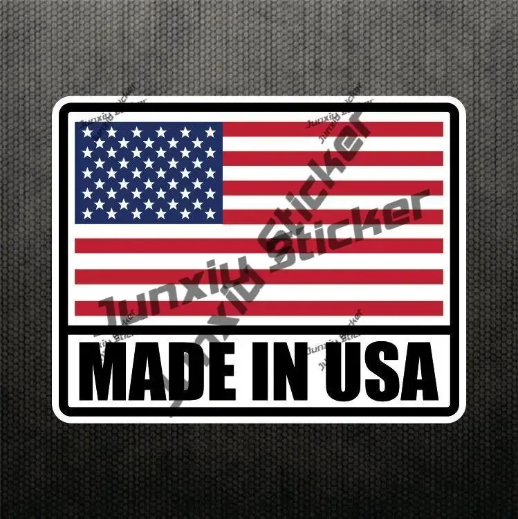 

Made in USA America Sticker Vinyl Decal United States Flag Sticker Stars Stripes Car Truck Motorcycle SUV Vehicle Accessories