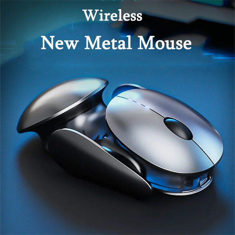 

New Ergonomic 2.4G Wireless Mouse Rechargeable Type-C Optical Gamer Mice USB Silent 3D Metal Gaming Mouse For Laptop PC Computer