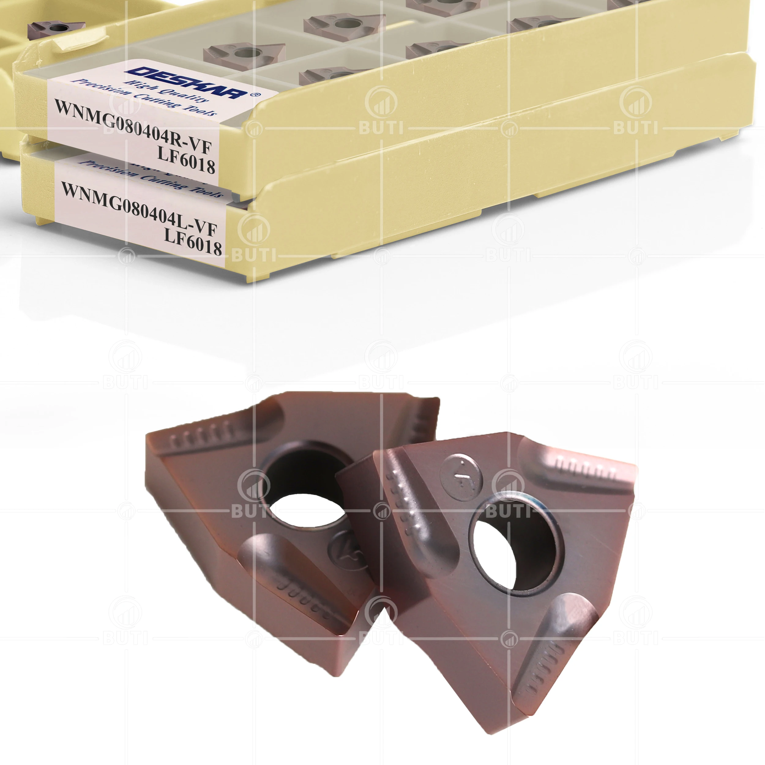 Imagem -03 - Inserções do Carboneto de Deskar Ferramentas do Torno do Cnc Wnmg080404r-vf Wnmg080404l-vf Wnmg080408r-vf Lf6018 100 Original