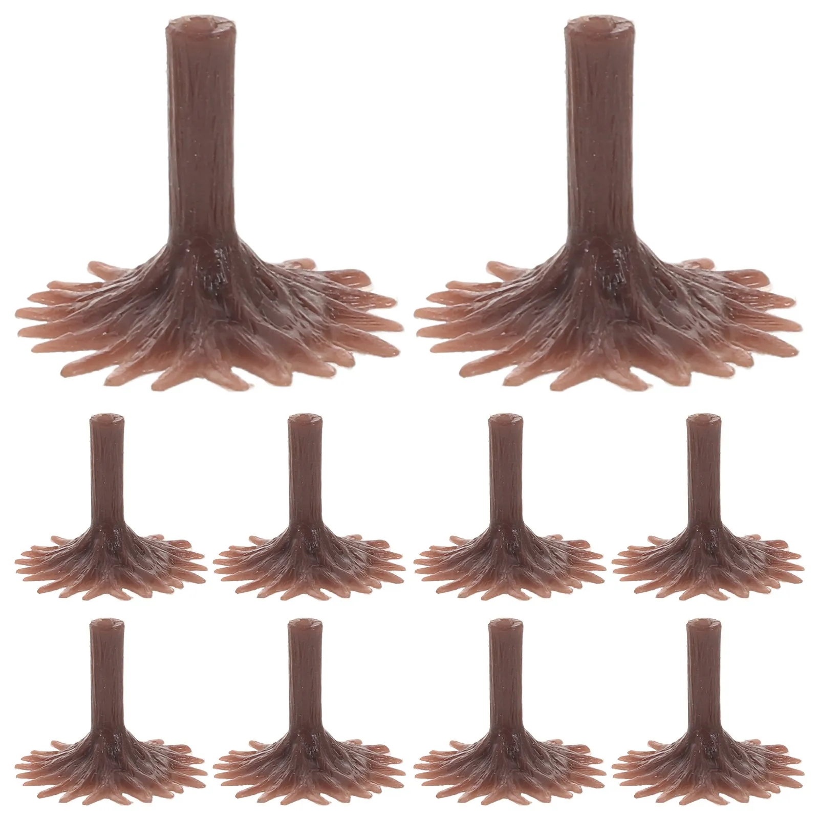 50Pcs Versatile Miniature Tree Feet Plastic Tree Support Base for Micro Landscape Sand Table Architecture Models Railway Scenery