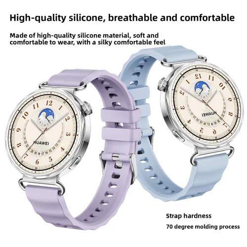 Imagen 2 del producto Correa de silicona para reloj Huawei GT6 GT5 GT4, pulsera deportiva de 41mm, accesorios de repuesto para reloj inteligente, 18MM