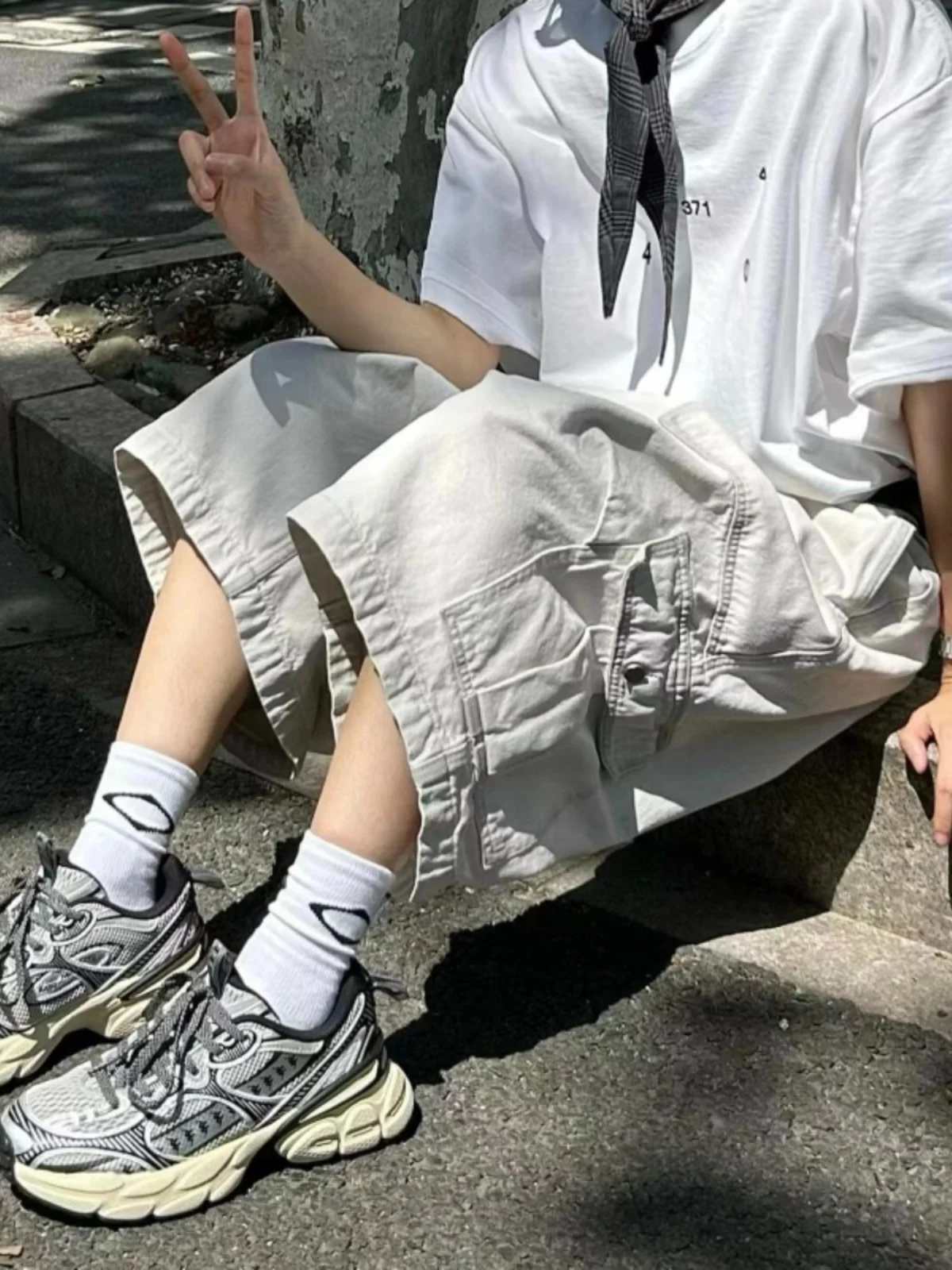 

Summer Loose Wide Leg Workwear Casual Pants Men's And Women's American High Street Trend Brand Khaki Straight Seven-Foot Pants