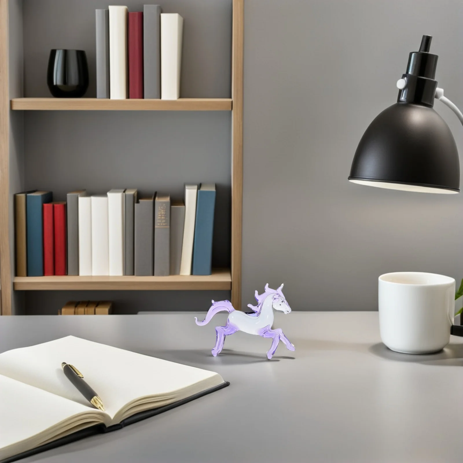 

Crystal Horse Decorative Sculpture Elegant Design Success Symbol Home Office Room Decor Crystal Statue