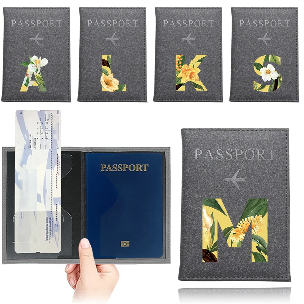 

Passports Holder Women Men Business Waterproof Passport Covers Holder Air Plan Travel Accessories for Unisex Floral Series