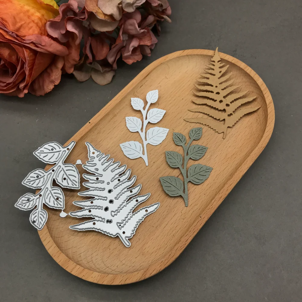 

1pcs metal cutting dies cut die mold Two Leaves Scrapbook paper craft blade punch stencils dies