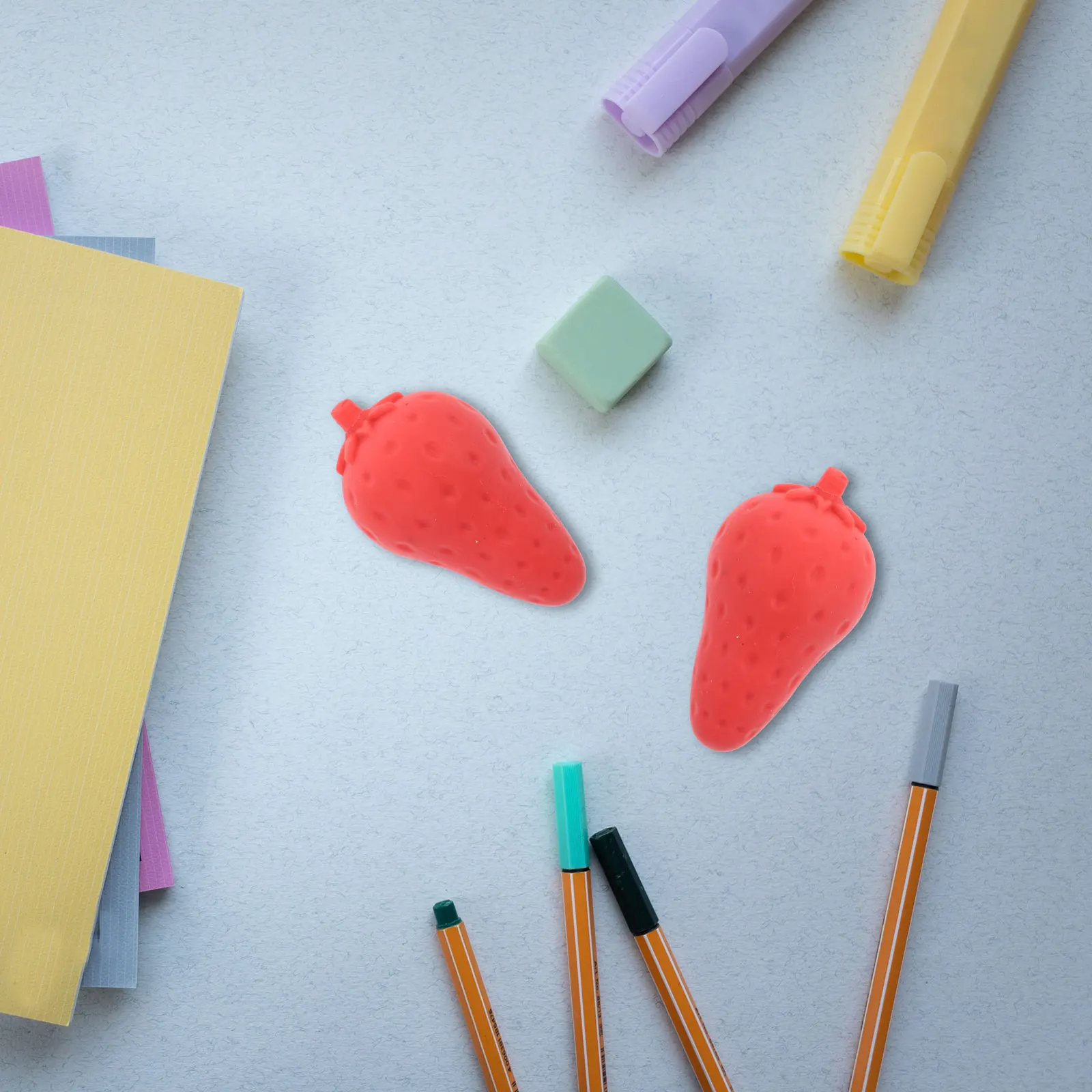 

20pcs Creative Erasers For Kids Cute Food Erasers Bulk Fun Classroom Prizes Students Stationery Kawaii Eraser Kids Party Favors