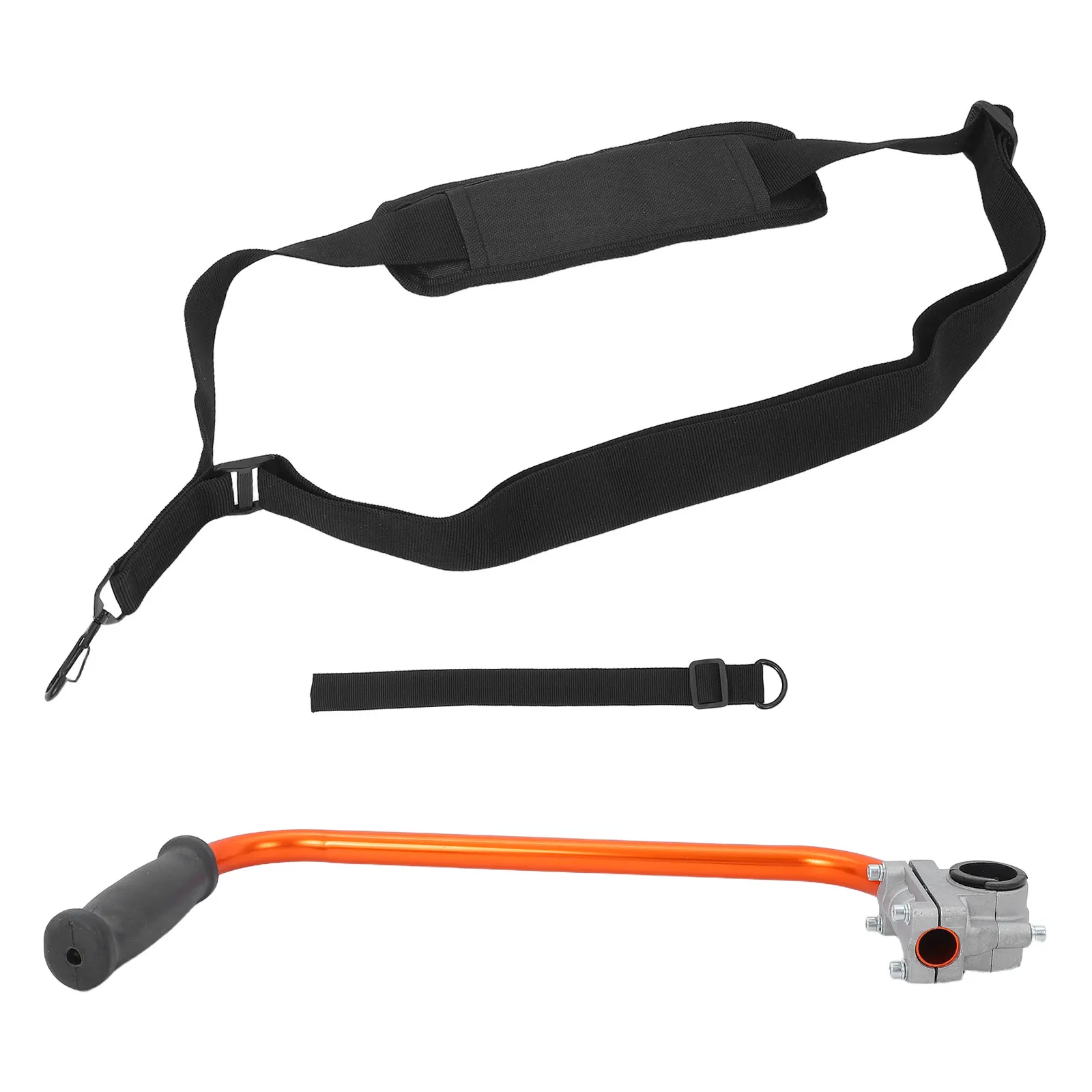 

Adjustable Lawn Mower Auxiliary Handle - Ergonomic Grass Trimmer Grip with Shoulder Strap for Comfortable Yard Landscaping and