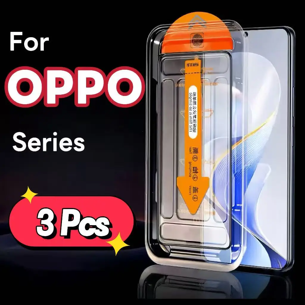 3 Stück gehärtetes Glas passend für Handy-Displayschutzfolie HD der OPPO-Serie
