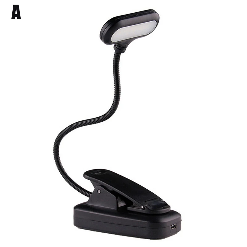 New USB Clip Desk Light LED Rechargeable Reading Eye Protection Book Lamp Portable Children's Bedroom Mini Bedside Table Lamps