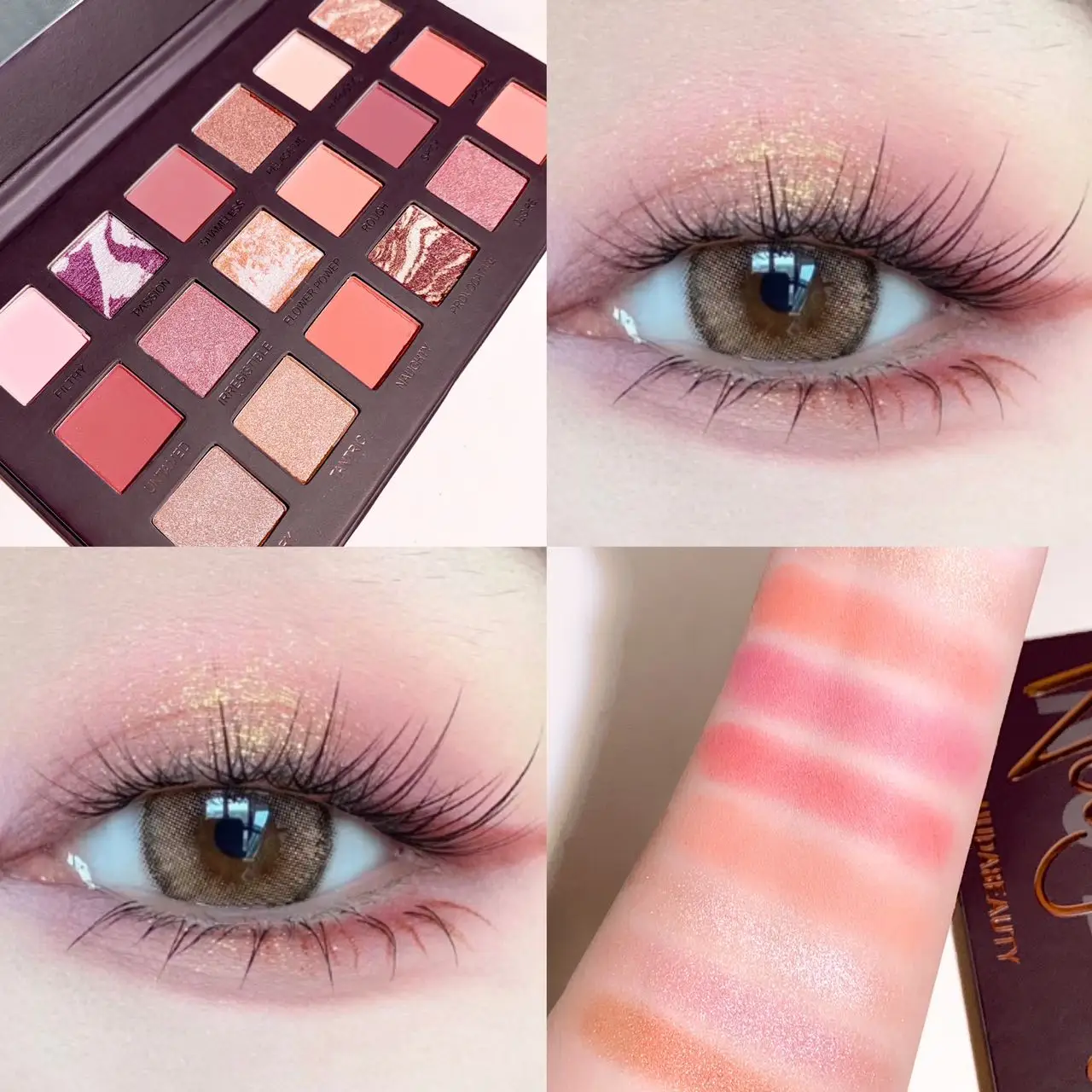 Vintage 18-color eye shadow tray, high-quality color, beautiful color, not easy to take off, eye shadow makeup, daily eye shadow