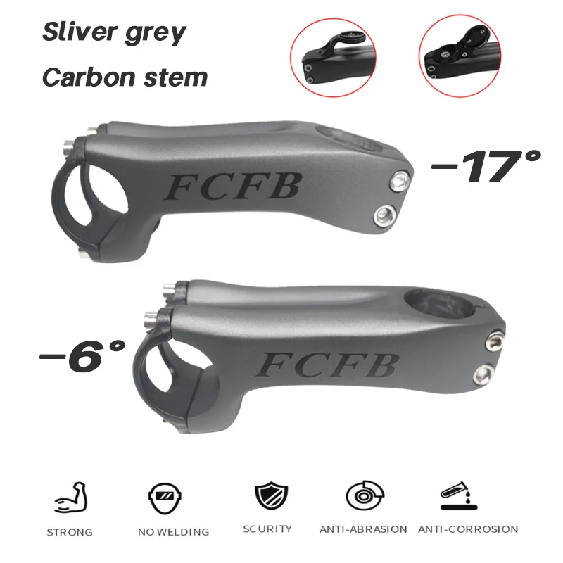 

Карбоновый вынос велосипеда FCFB, карбоновый вынос-6 ° /-17 ° Вынос горного велосипеда Mtb 31,8 70--130 мм, детали руля рамы шоссейного велосипеда